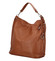 Velká kožená dámská kabelka světle hnědá - ItalY Celinda Mat