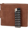 Broušená pánská hnědá kožená peněženka - Tomas 76VT