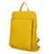 Dámský kožený batůžek kabelka žlutý - ItalY Houtel