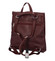 Dámský kožený batůžek kabelka vínový - ItalY Francesco
