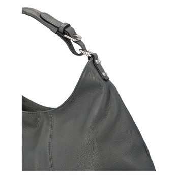 Dámská kožená kabelka šedá - ItalY Inpelle