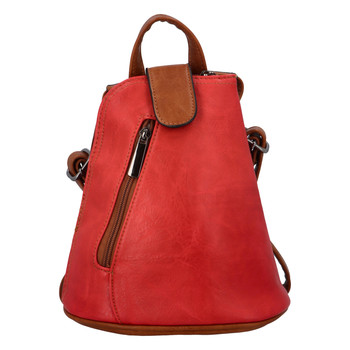Malý dámský batůžek kabelka červený - Paolo Bags Conradine