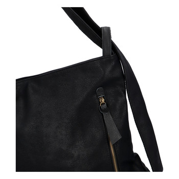 Velká dámská kabelka přes rameno černá - Paolo Bags Aruti