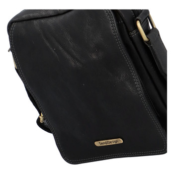 Pánská kožená taška na doklady přes rameno černá - SendiDesign Didier SP