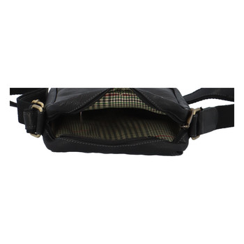 Pánská kožená taška na doklady přes rameno černá - SendiDesign Didier SP