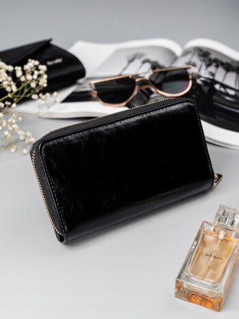 Dámská kožená peněženka černá - Rovicky Loraine