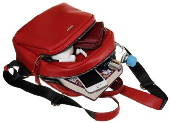 Dámský městský batůžek červený - David Jones Rein