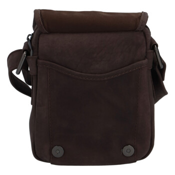 Pánská kožená crossbody taška tmavě hnědá - Bellugio Narell