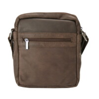 Pánská kožená crossbody taška hnědá - Bellugio Dagomal