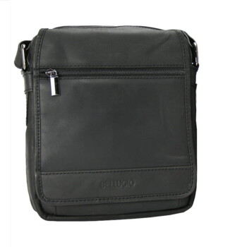 Pánská kožená crossbody taška hnědá - Bellugio Dagomal