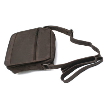 Pánská kožená crossbody taška hnědá - Bellugio Dagomal