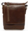 Kožená crossbody taška hnědá - Delami Rozitax