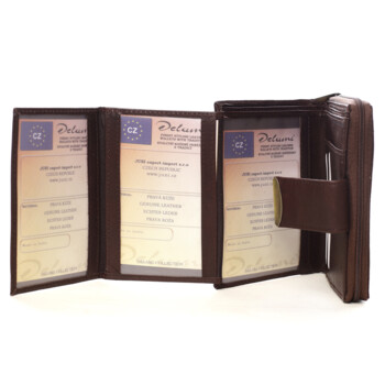 Dámská kožená peněženka hnědá - Diviley Oryna