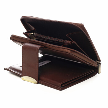 Dámská kožená peněženka hnědá - Diviley Oryna