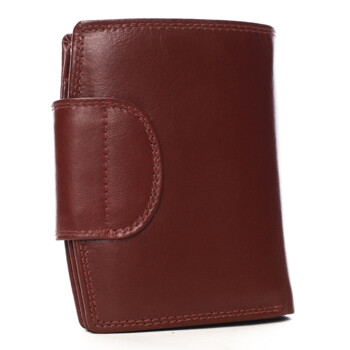 Pánská kožená peněženka vínová - Delami Biser
