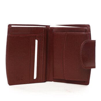 Pánská kožená peněženka vínová - Delami Biser