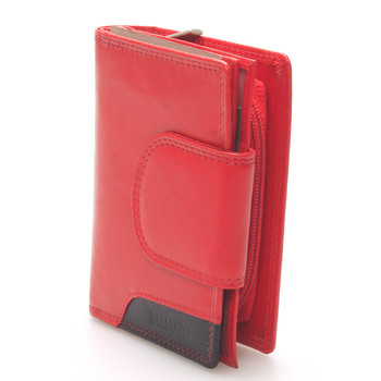 Středně velká dámská kožená peněženka červená - Bellugio Calla 2