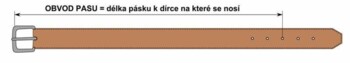 Dámsky kožený opasok hnedý - PB Killt 100