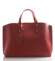 Dámská kožená kabelka do ruky červená - Delami Vera Pelle Lewinna
