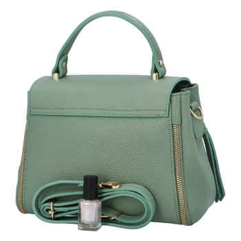 Dámská kožená kabelka do ruky bledě zelená - ItalY Bonna