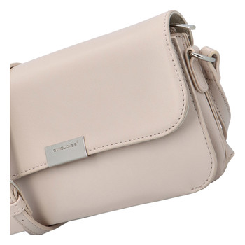 Malá dámská crossbody kabelka béžová - David Jones Brianna
