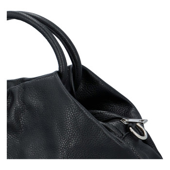Dámská kožená kabelka do ruky černá - ItalY Besnas