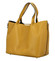 Dámská kožená kabelka žlutá - ItalY Werawont