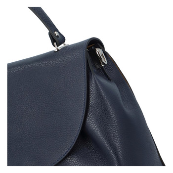 Dámská kožená kabelka do ruky tmavě modrá - ItalY Patricia