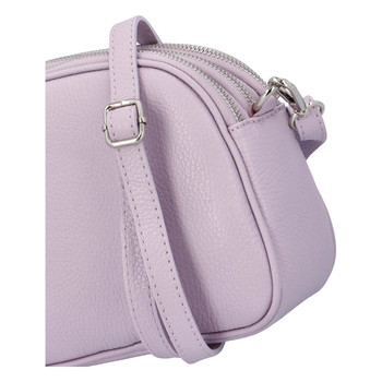 Dámská kožená crossbody kabelka světle fialová - ItalY Prianna