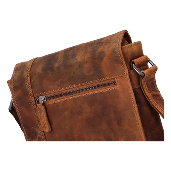 Pánská kožená crossbody taška camel - Greenwood Justwant