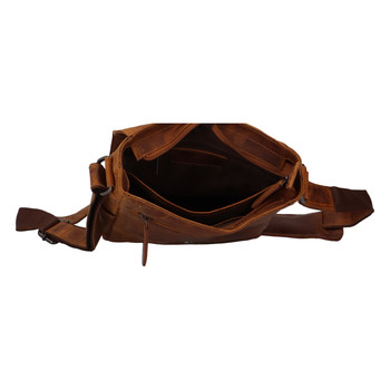 Pánská kožená crossbody taška camel - Greenwood Justwant