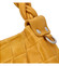 Dámská kožená kabelka přes rameno tmavě žlutá - Delami Filla
