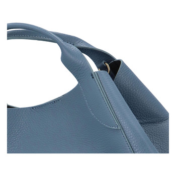 Dámská kožená kabelka modrá - ItalY Keriska