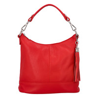 Dámská kožená kabelka přes rameno červená - ItalY Caroline