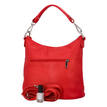 Dámská kožená kabelka přes rameno červená - ItalY Caroline