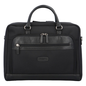Luxusní pánská polokožená taška černá - Hexagona September