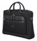 Luxusní pánská polokožená taška černá - Hexagona September