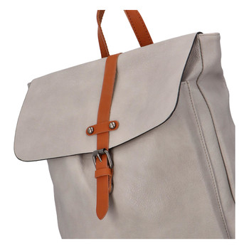 Dámský módní městský batoh světle šedý - FLORA&CO Zenovia