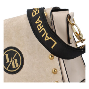 Dámská crossbody kabelka béžová - Laura Biaggi Agáta