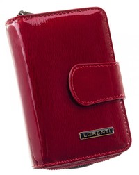 Módní kožená peněženka lakovaná červená - Lorenti 115SH