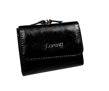 Malá dámská peněženka kožená černá - Lorenti 55287BPR