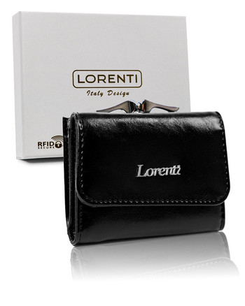 Malá dámská peněženka kožená černá - Lorenti 55287BPR