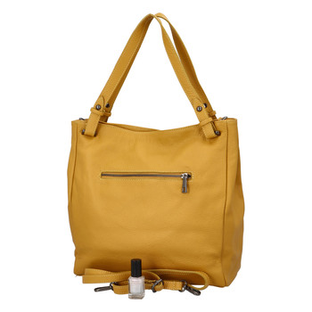 Dámská kožená kabelka přes rameno tmavě žlutá - ItalY Neprolis