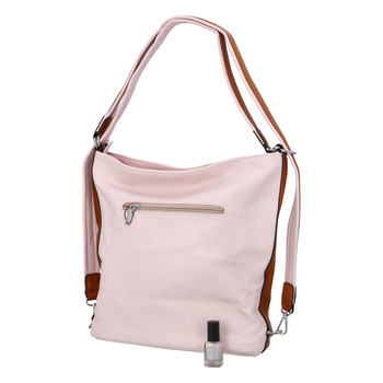 Dámská kabelka batoh světle růžová - Romina Jaylyn BR