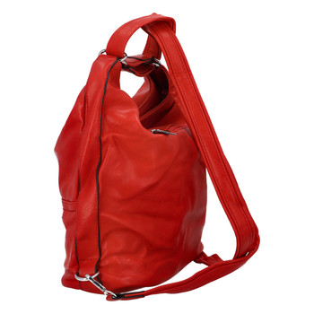 Dámská kabelka batoh červená - Romina Nikka
