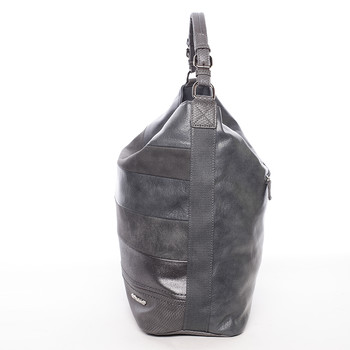 Módní velká dámská kabelka přes rameno tmavě šedá - David Jones Vardana