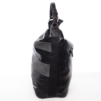 Módní velká dámská kabelka přes rameno černá - David Jones Vardana