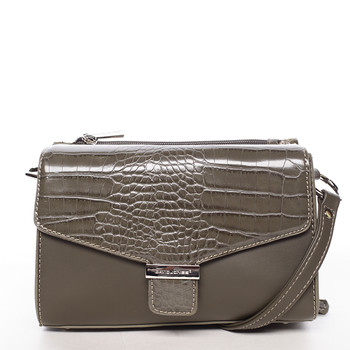 Luxusní dámská crossbody kabelka khaki - David Jones Hebbi