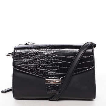 Luxusní dámská crossbody kabelka černá - David Jones Hebbi