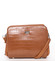Dámská crossbody kabelka koňaková s hadím vzorem - David Jones Snake